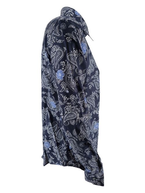 camicia donna fantasia cachemire blu e bianco Camicetta Snob | 876-31364563
